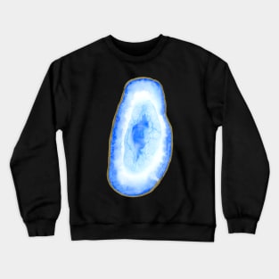 GEODE – Blue and Gold Watercolor Painting Design Crewneck Sweatshirt